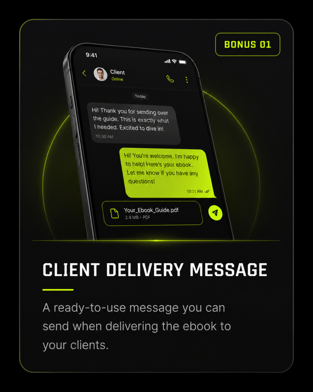 Client Delivery Message